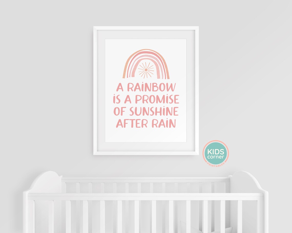 A Rainbow Is A Promise Of Sunshine After Rain Sun Art Poster - Image 3