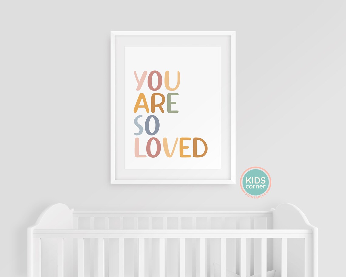 You Are So Loved Boho Nursery Decor Art Print - Image 2