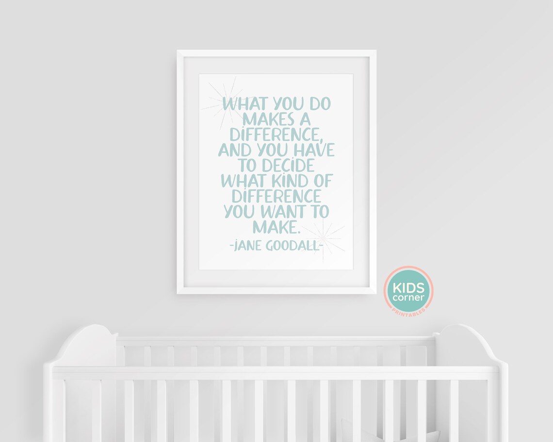 Jane Goodall Quote Art Print, Typography Wall Decor - Image 3