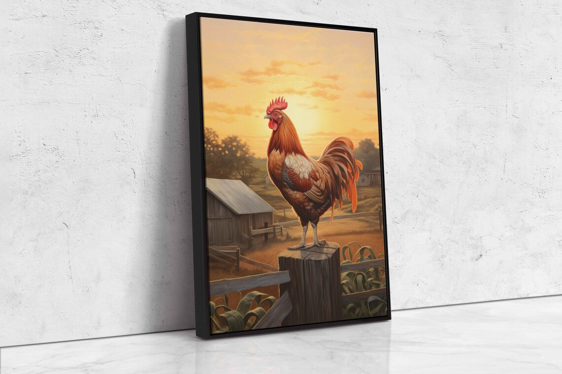 Rooster Painting Wall Art Print, Bird Wall Decor - Image 4