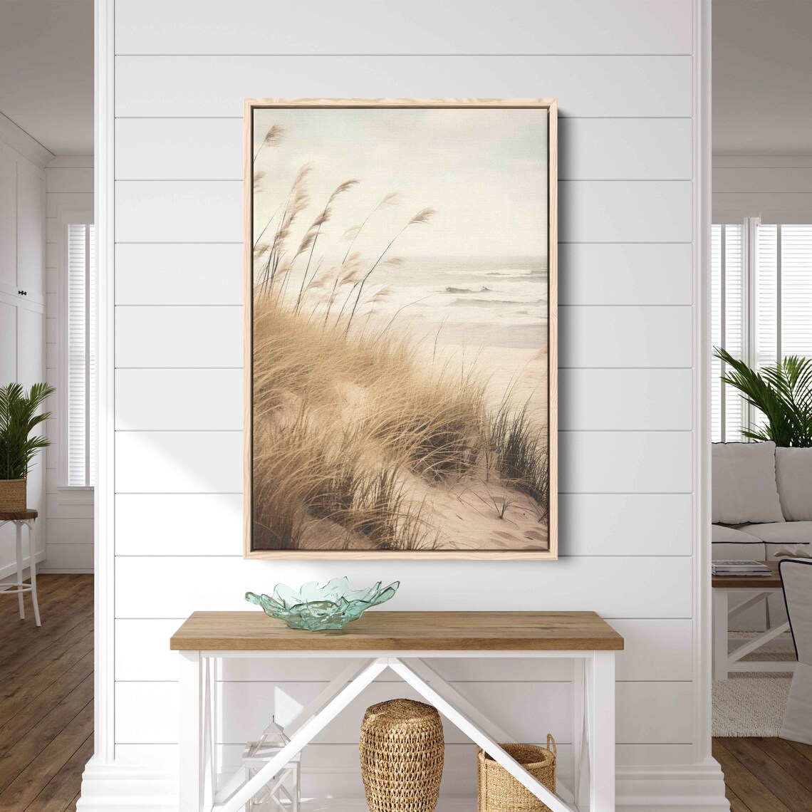 Sea Oats in Wind, Beach House Coastal Art Print