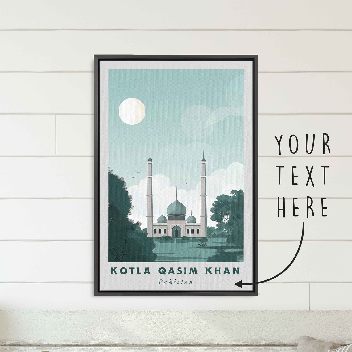 Kotla Qasim Khan Pakistan Acrylic Painting Travel Art Framed Wall Art Framed Fine Art Poster Paper Print Travel Home Decor