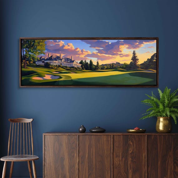 Congressional Golf Course Clubhouse Wall Art Print Golfing Green Gift For Golfer Gift For Him Ready To Hang