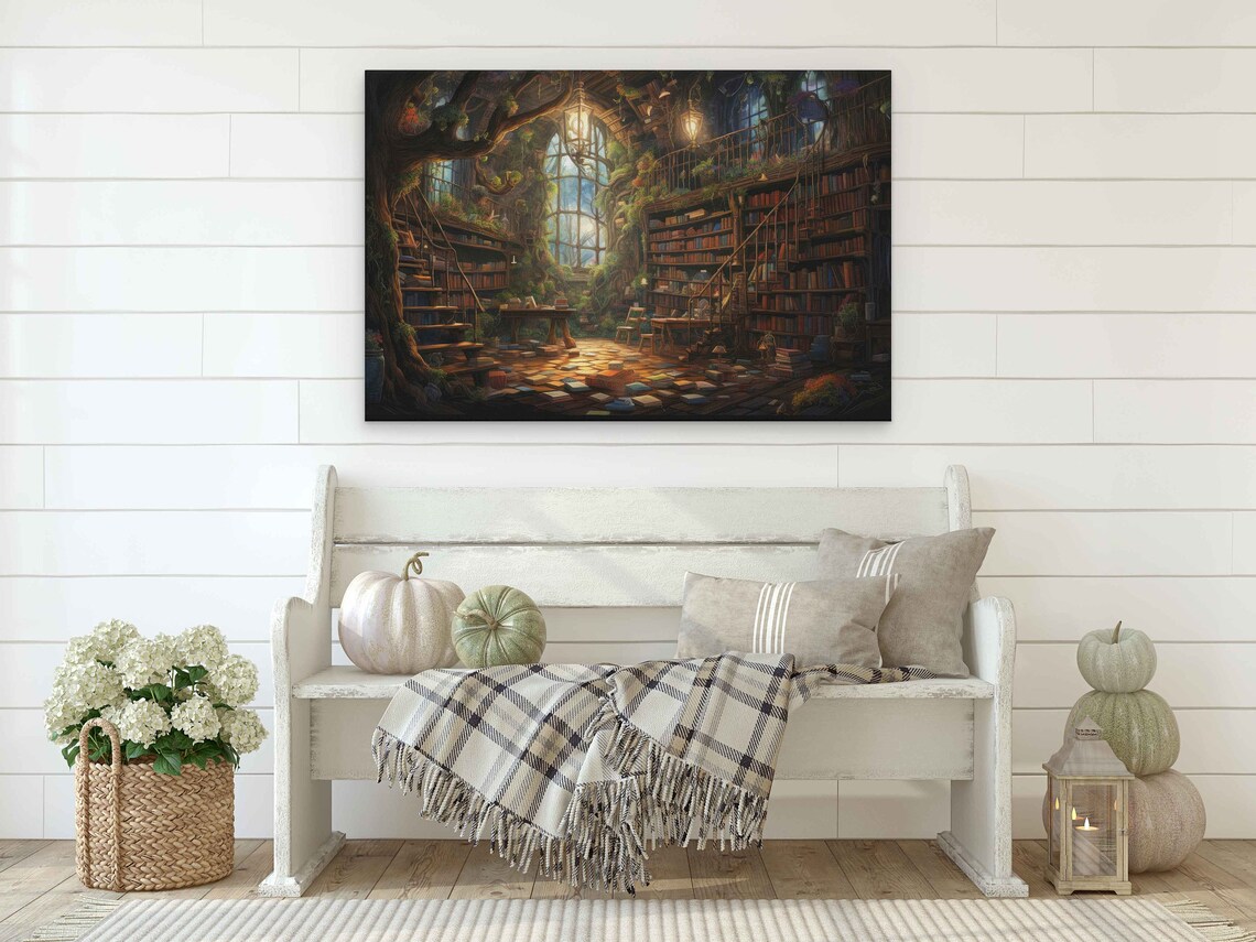 Magical Treehouse Library Reading Nook, Gift for Bookworms - Image 2