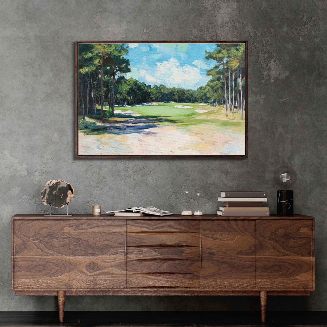 Pinehurst 2 Golf Course Wall Art Print Lush Fairways Gift For Golfer Golfing Green Ready To Hang - Image 3