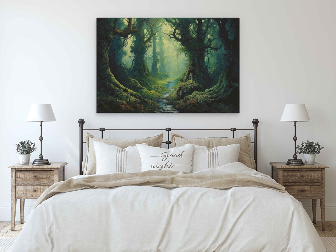 Moss Covered Forest Swamp, Nature Wall Art Print - Image 3