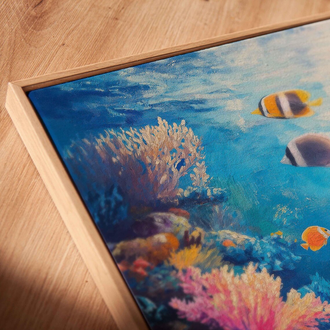 Coral Reef Underwater Scene Wall Art Print Colorful Fish Vibrant Coral - Image 2