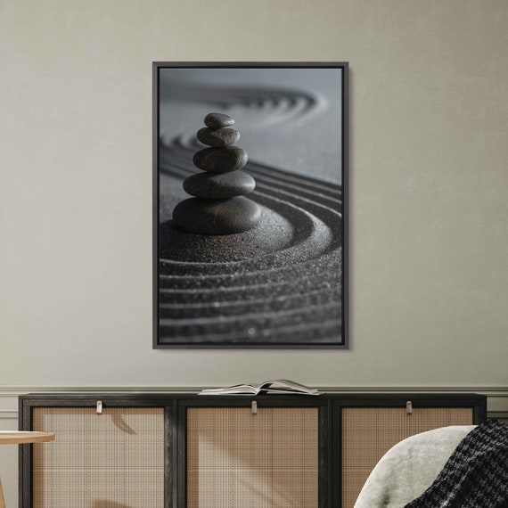 Zen Stacking Stones Art Print, Meditation Rocks