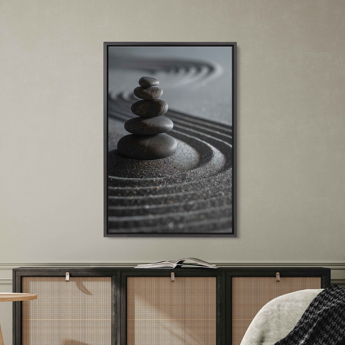 Zen Stacking Stones Art Print, Meditation Rocks