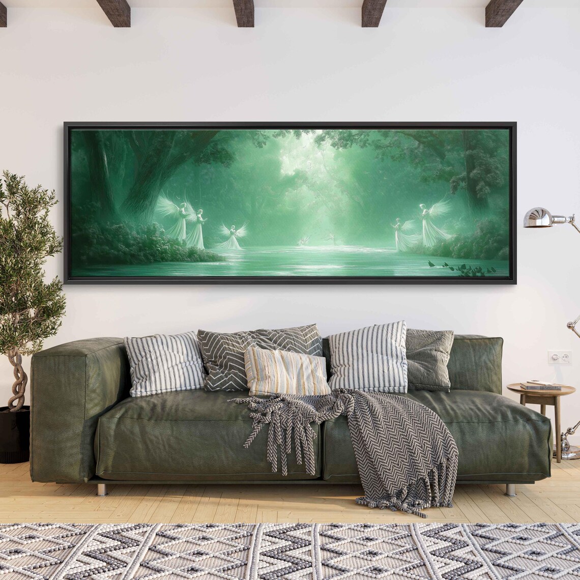 Enchanting Angels Dancing, Dreamlike Forest Scene
