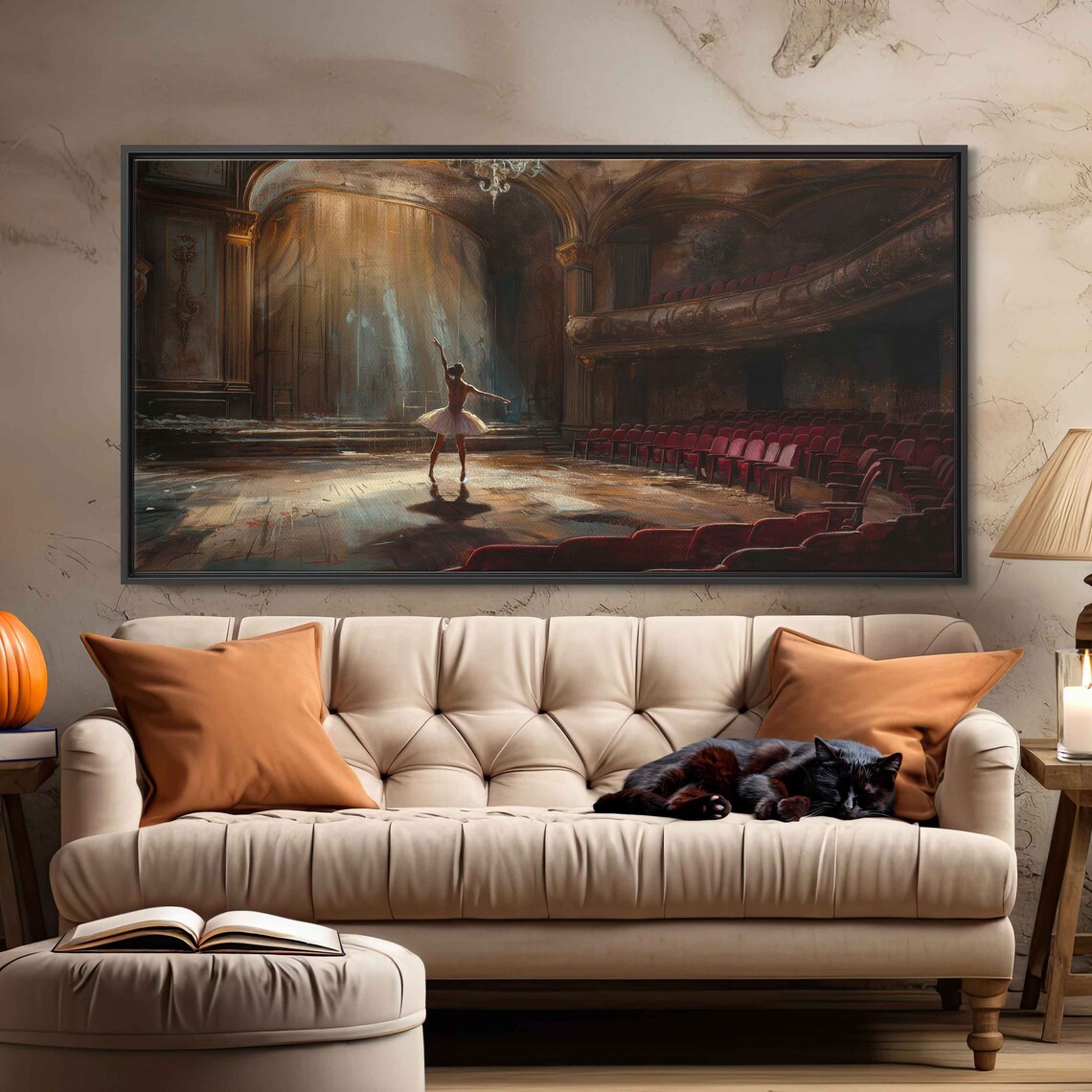 Ghostly Ballerina, Haunted Theater Art Print