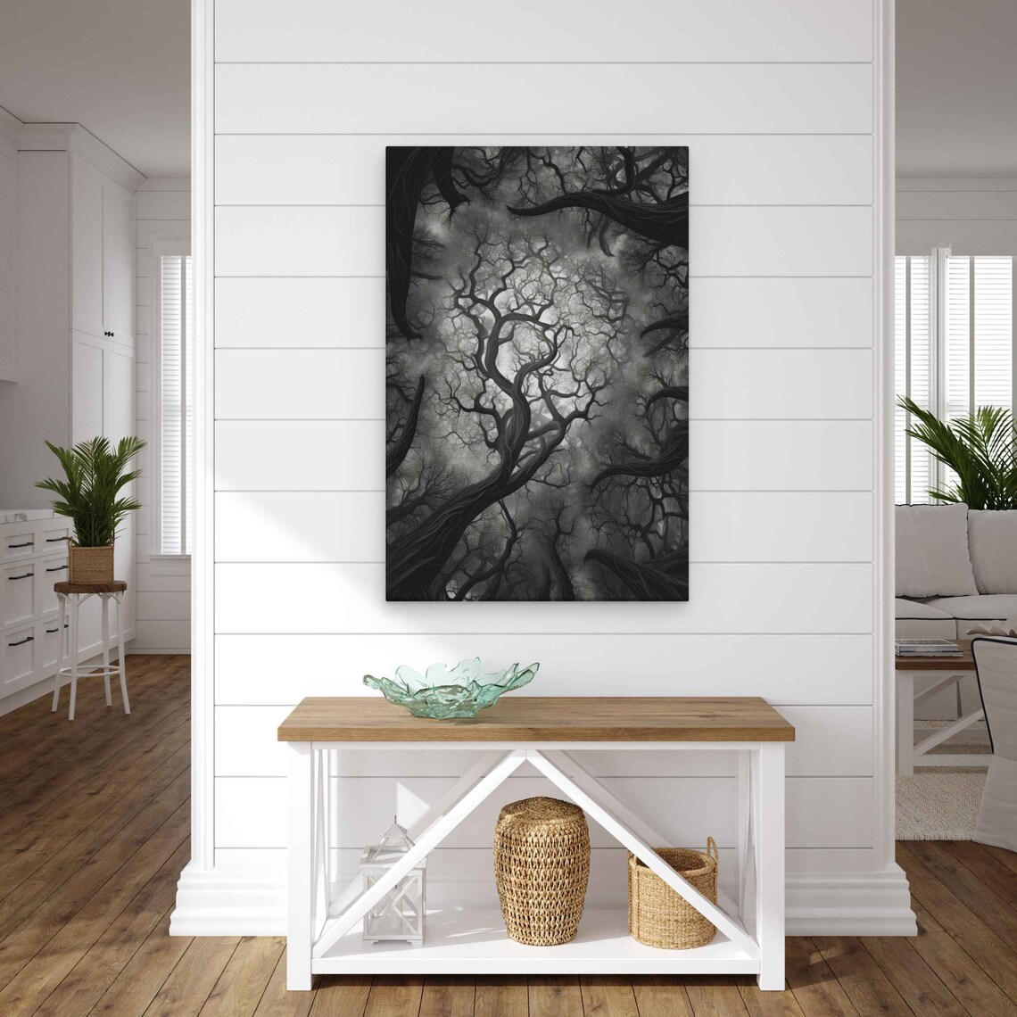 Looking Up Into The Tree Branches Art Print - Image 3