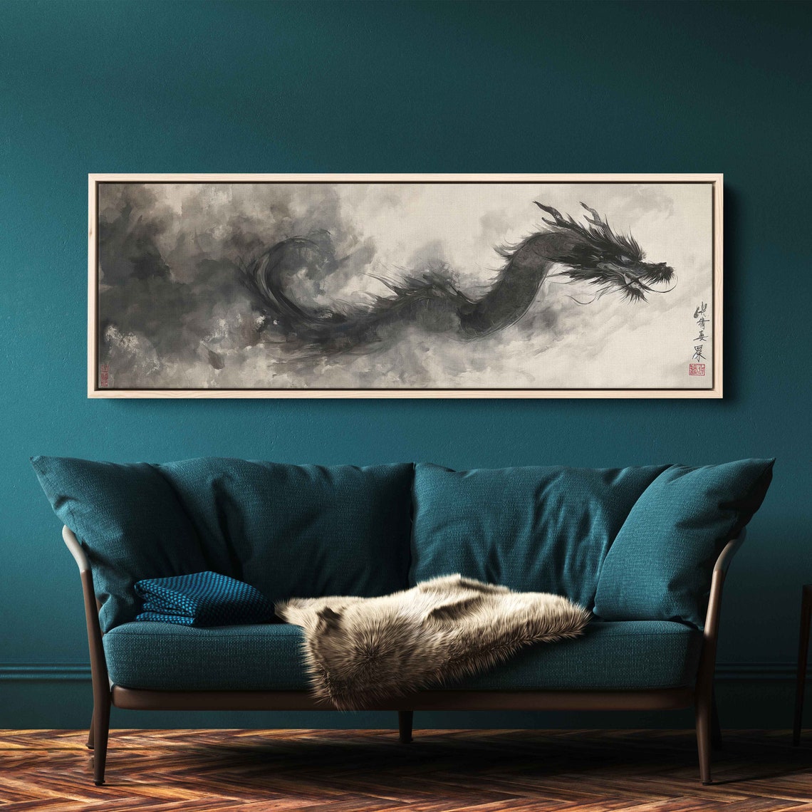 Chinese Dragon Painting Art Print - Image 2