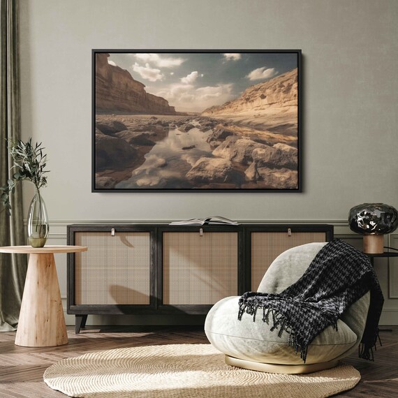 River Canyon Hdr Photography Print Long Exposure Photography High Resolution Framed Print Ready To Hang