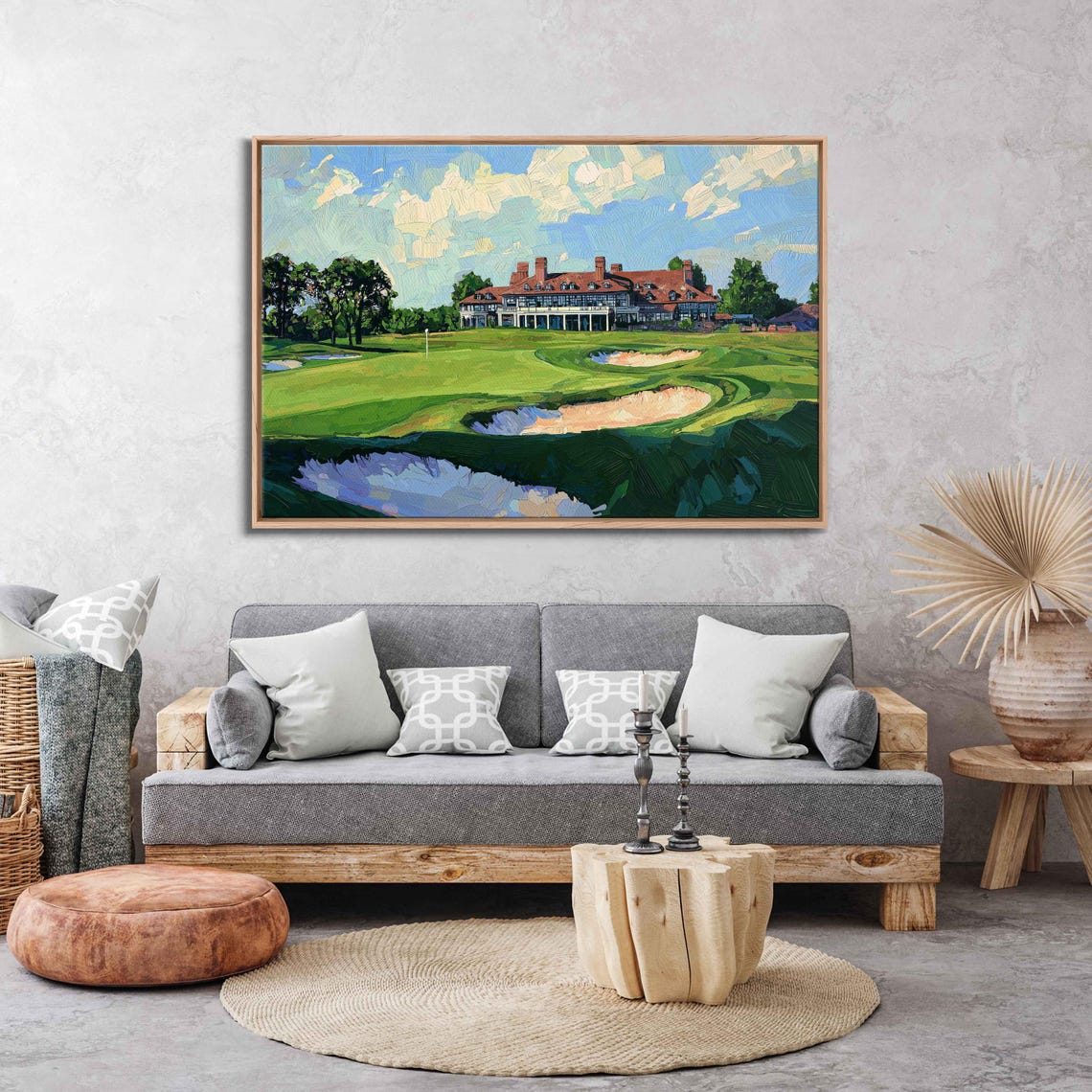 Oakmont Golf Course Clubhouse Fairways Bunkers Painting Poster - Image 3