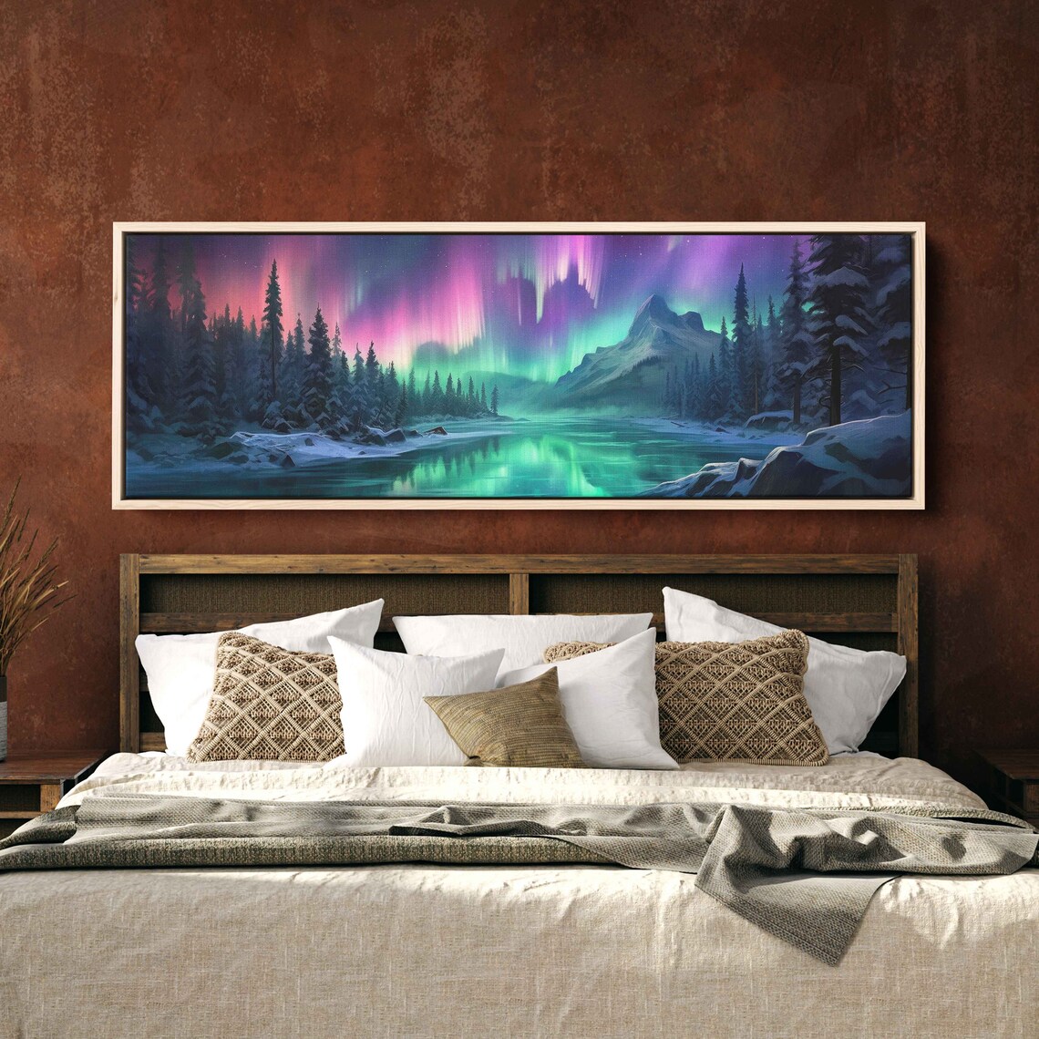 Northern Lights Landscape Art Print, Aurora Borealis - Image 2