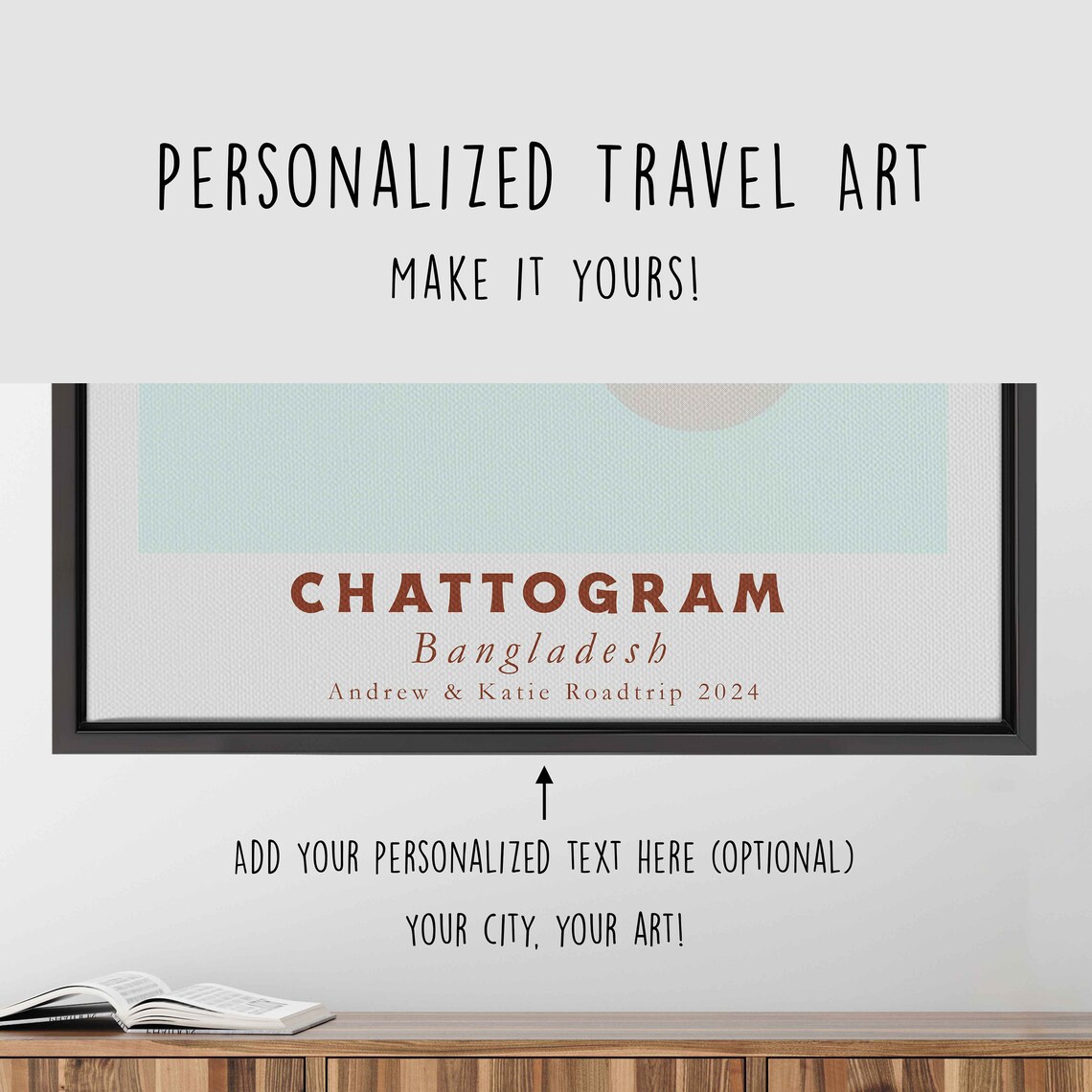 Chattogram Bangladesh Waterfront Skyline Red Sun Travel Poster - Image 4