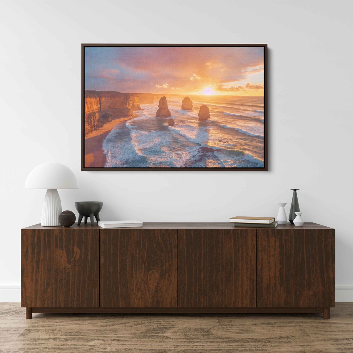 Twelve Apostles Sunset Great Ocean Road Australia Coast Poster