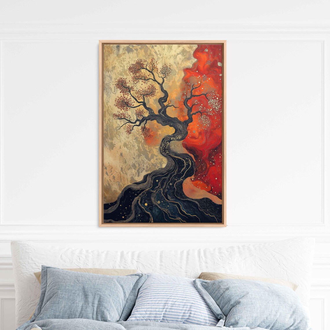 Nebula Tree Magic Art Print, Whimsical Design