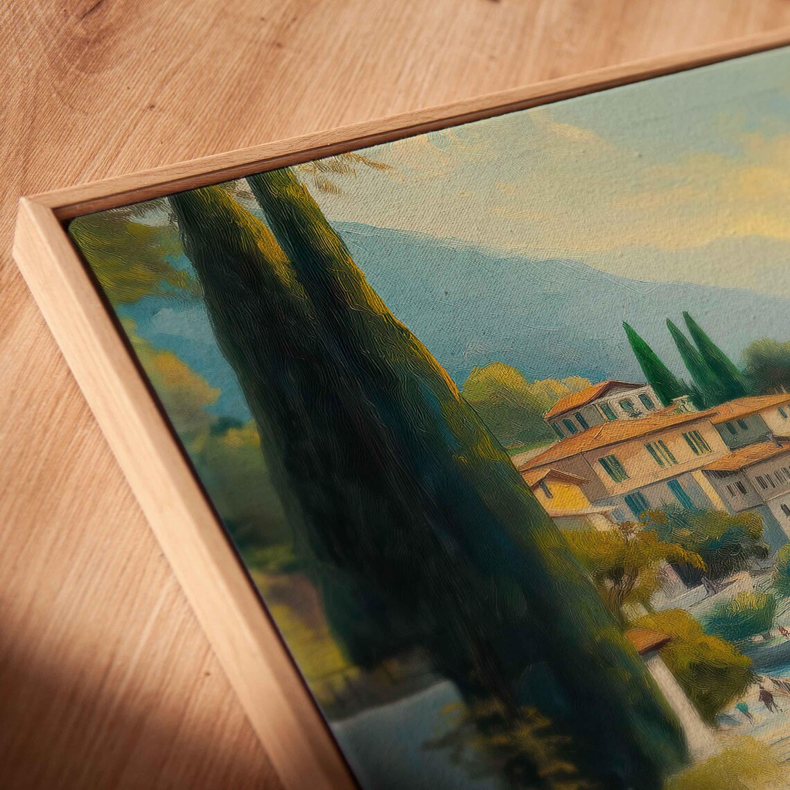 Lake Como Wall Art Print, Charming Villas Hazy Sunset - Image 2