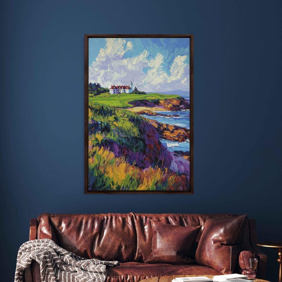 Trump Turnberry Golf Course Acrylic Wall Art Print Picturesque Fairways Gift For Golfer Golfing Green Coastline Ready To Hang