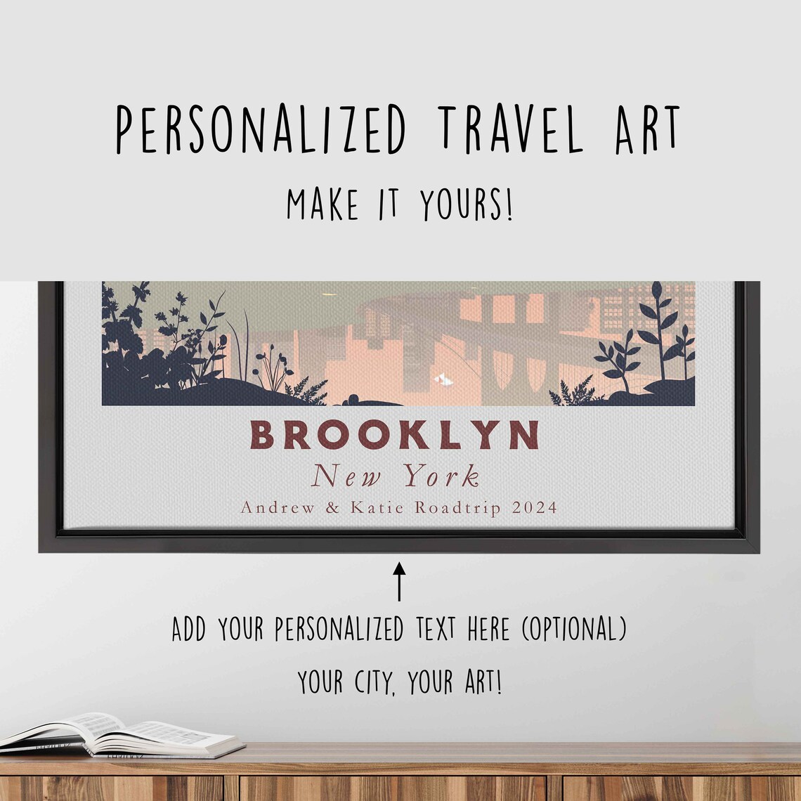 Brooklyn New York Bridge Skyline Sunset Harbor View Travel Poster - Image 4