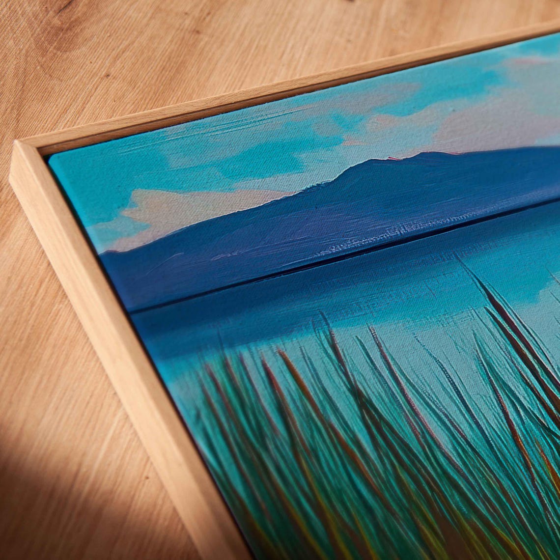 Lake Titicaca Reed Boats Blue Water Snow Peaks Panoramic Travel Poster - Image 2