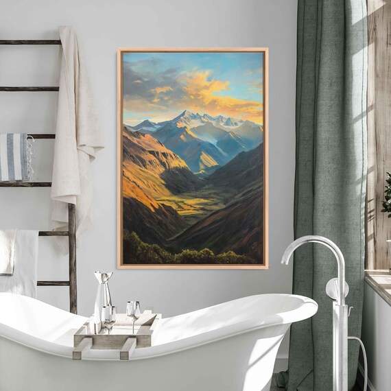 Andes Mountain Range, Dramatic Landscape Art Print