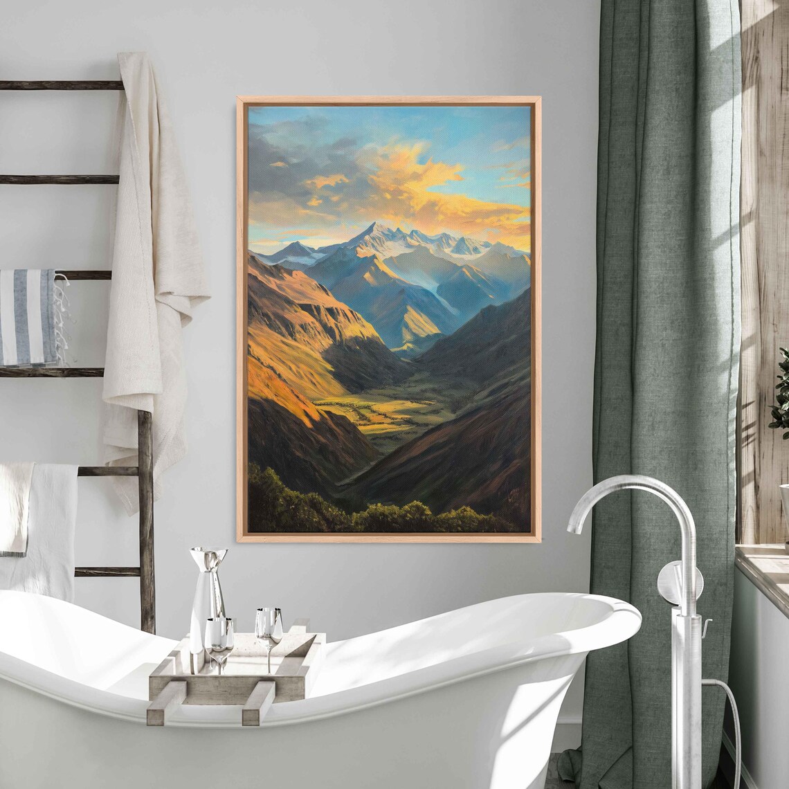 Andes Mountain Range, Dramatic Landscape Art Print
