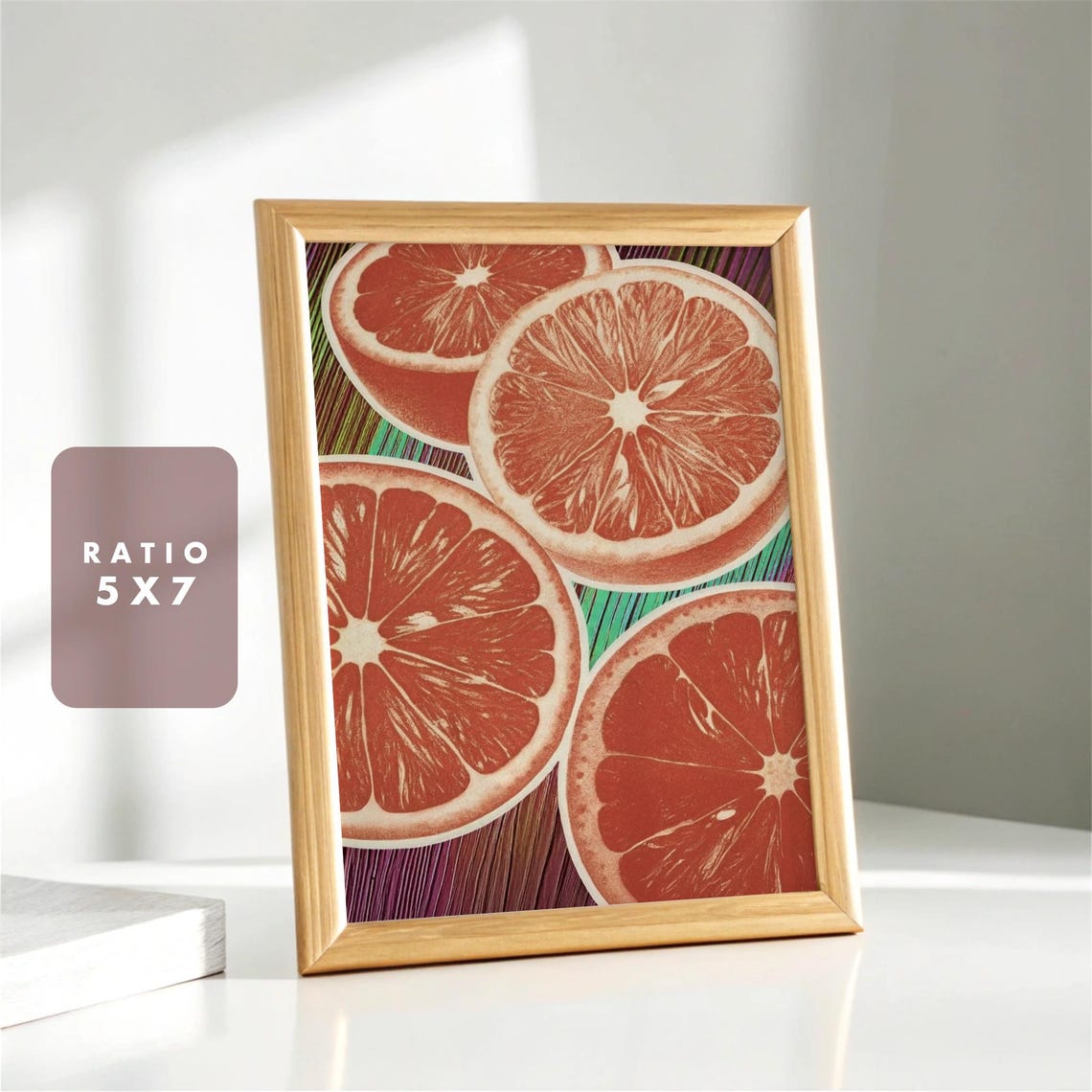 Orange Wall Art, Retro Citrus Kitchen Poster - Image 6