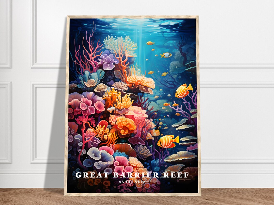 Great Barrier Reef Travel Poster, Australia Collection