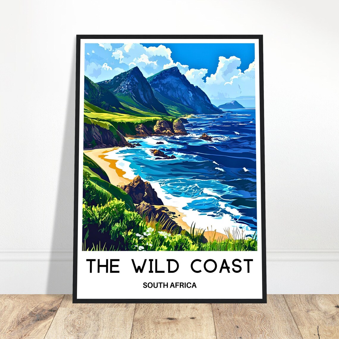 The Wild Coast South Africa Green Cliffs Peaks Ocean View Poster
