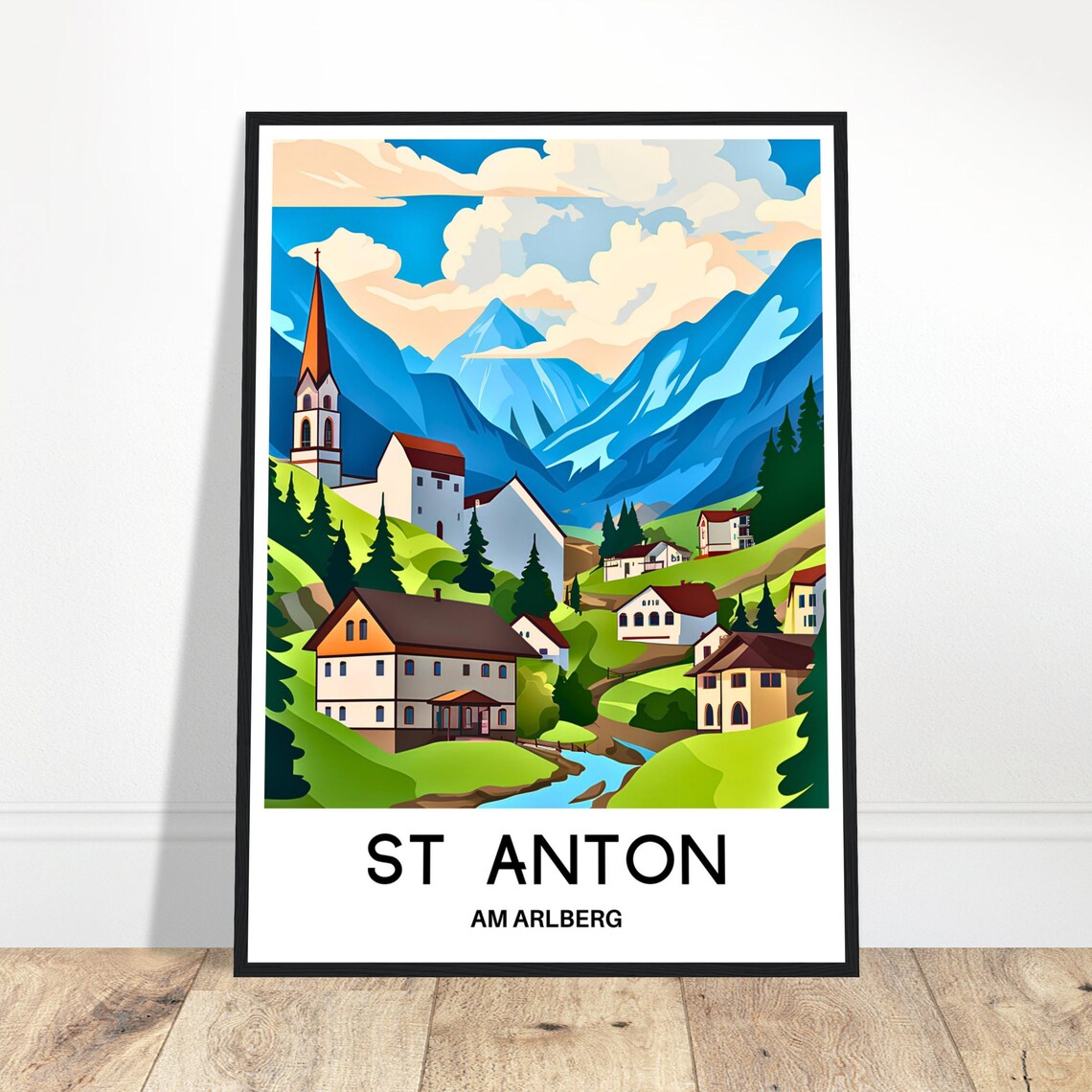 St Anton am Arlberg Austria Alpine Village Ski Travel Poster
