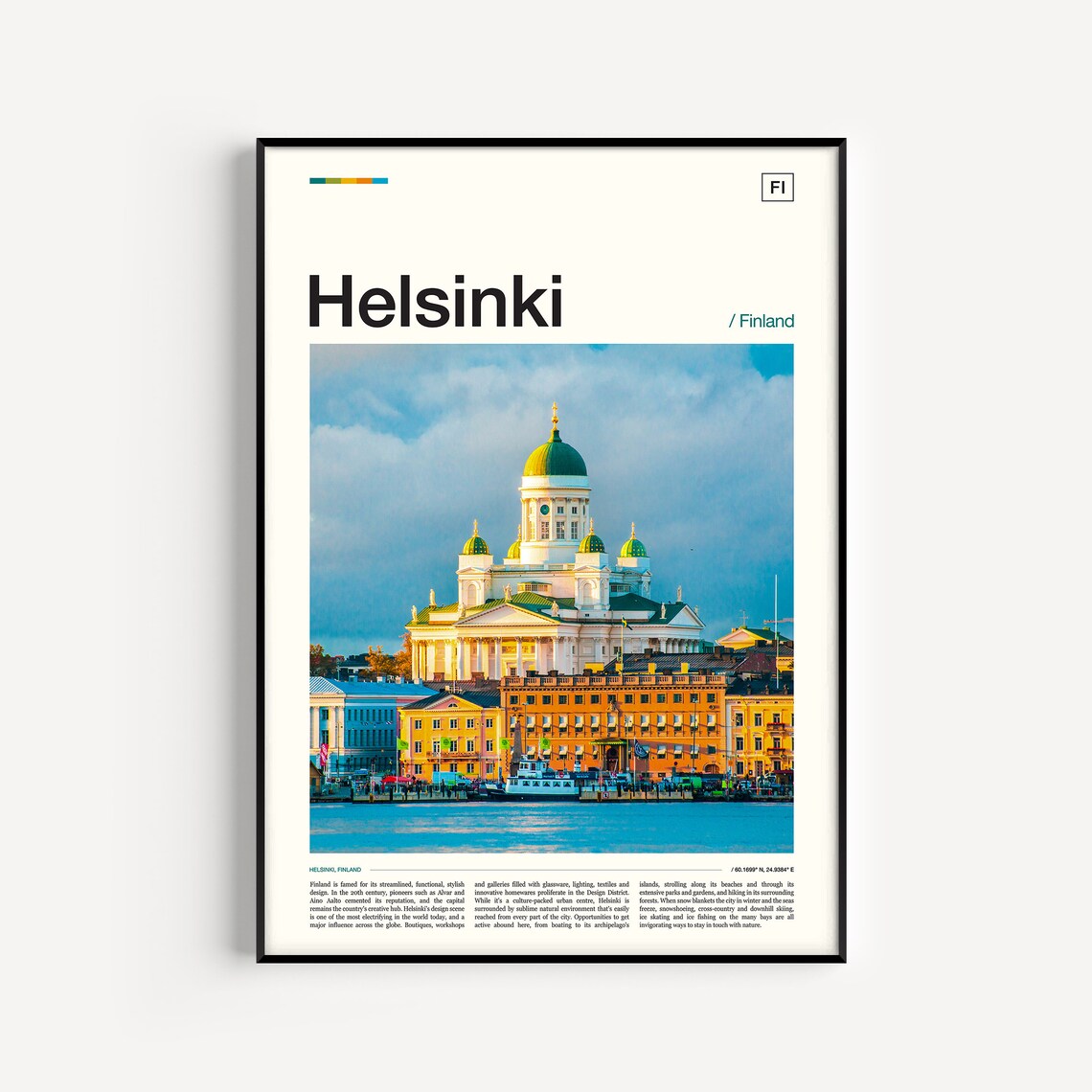 Helsinki Finland Travel Poster