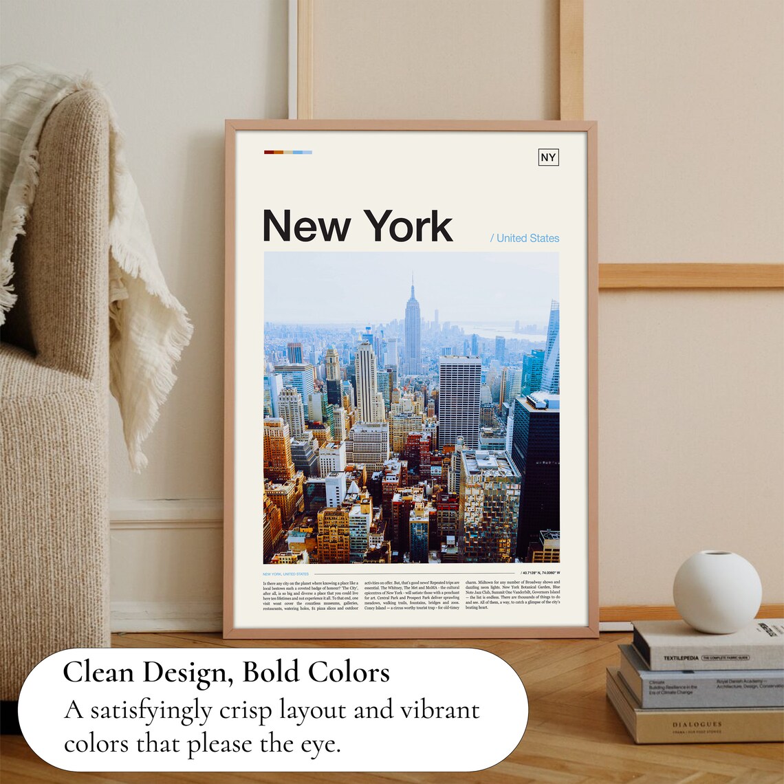 New York State Travel Poster, NY Wall Art Print - Image 3