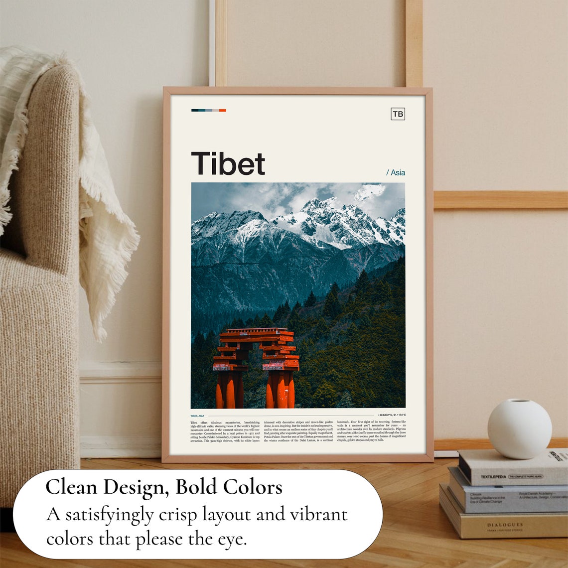 Tibet Poster Tibet Wall Art Tibet Art Print Tibet Print Tibet Photo Tibet Photography Tibet Travel Tibet Decor Tibet Asia Print - Image 3