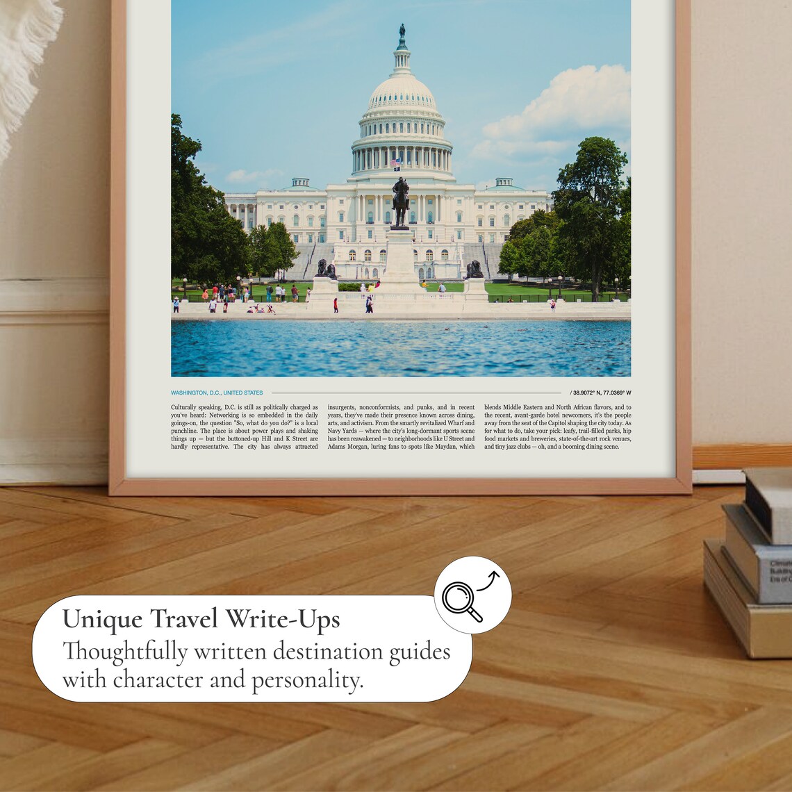 Washington DC Travel Poster, Skyline Wall Art - Image 2