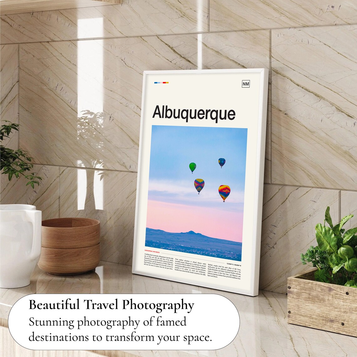 Albuquerque, New Mexico Travel Poster Art Print - Image 4