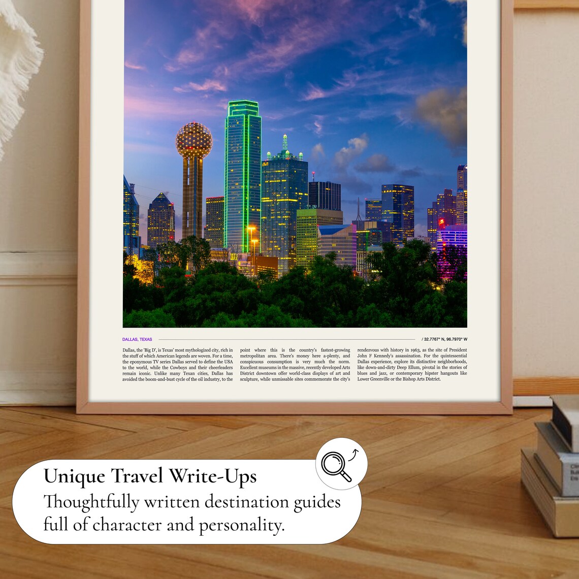 Dallas Texas Gift Travel Poster - Image 2