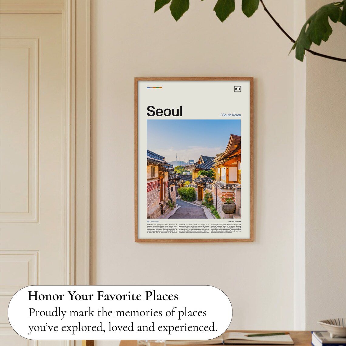 Seoul Skyline, South Korea Travel Poster Art Print - Image 5