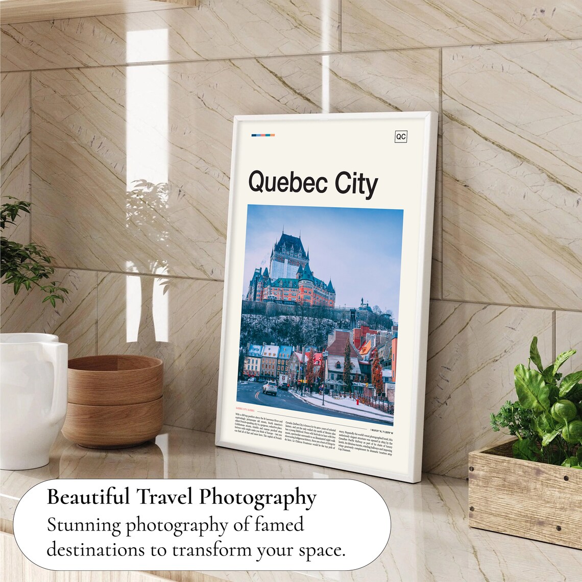 Quebec City Travel Poster, Canada City Art - Image 4