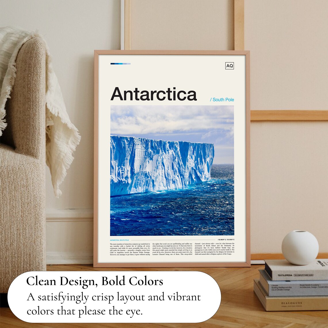 Antarctica Giant Iceberg Wall South Pole Polar Travel Poster - Image 3