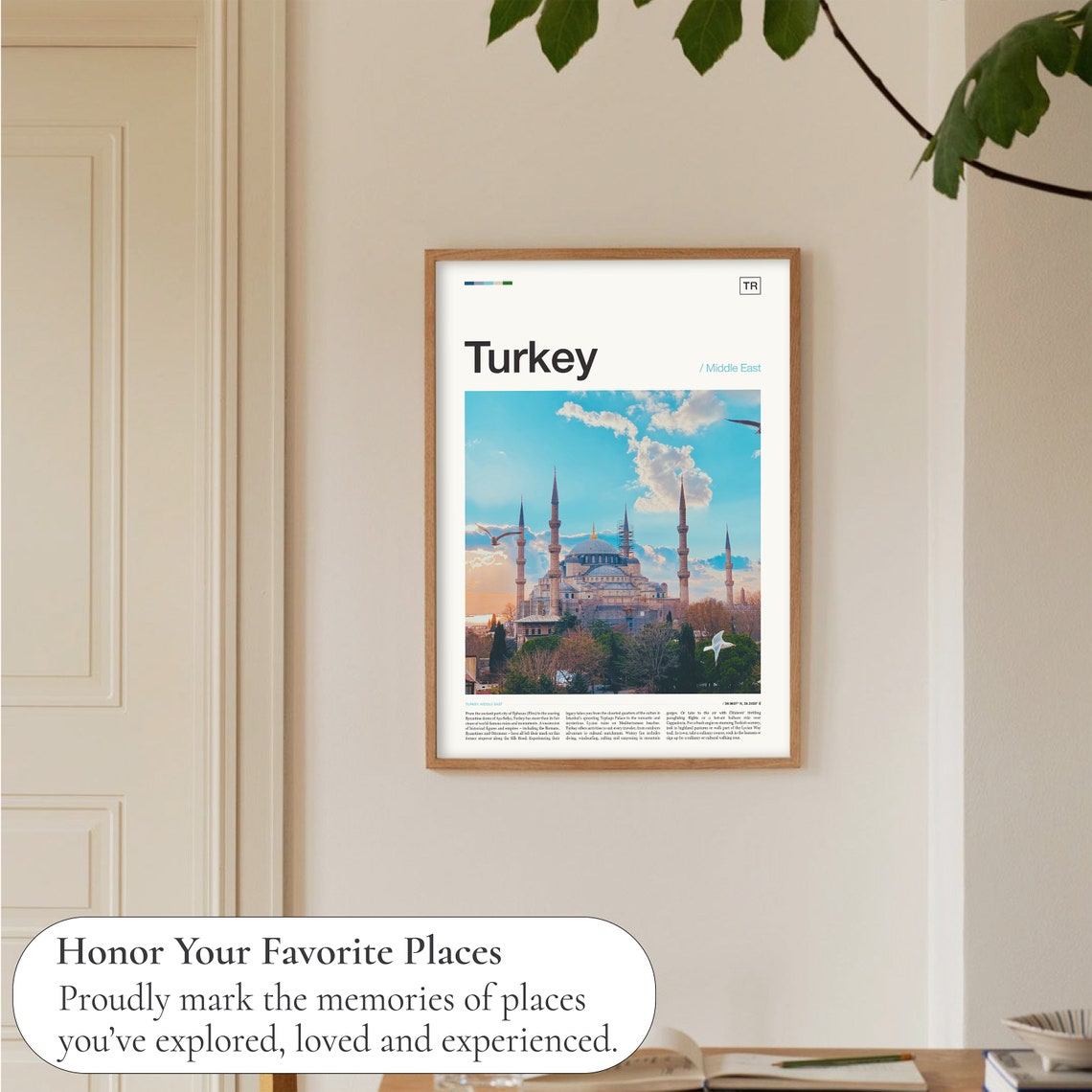Turkey Blue Mosque Istanbul Sunset Skyline Editorial Travel Poster - Image 5