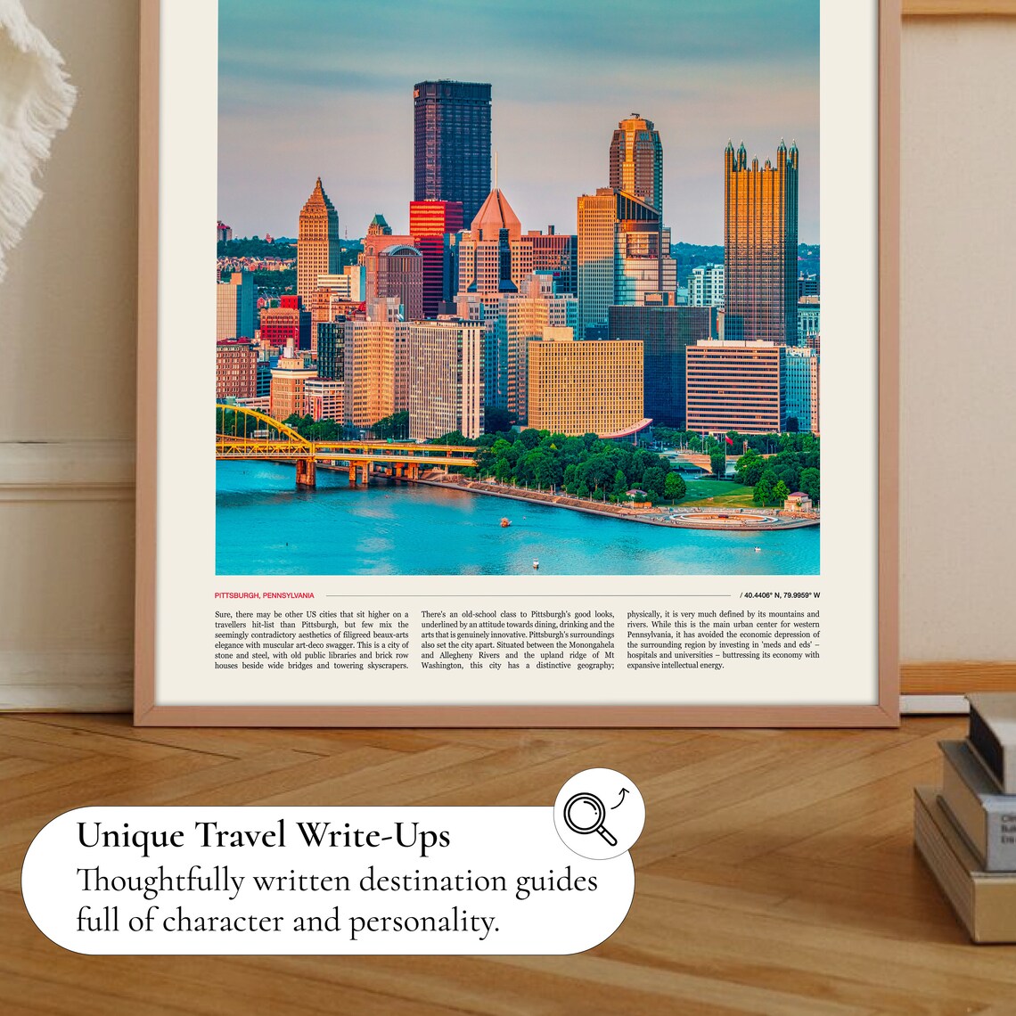 Pittsburgh Pennsylvania Sunset Skyline Rivers Downtown Photo Poster - Image 2