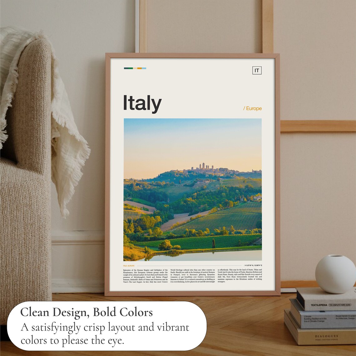 Italy Travel Poster, European Wall Art Print - Image 3