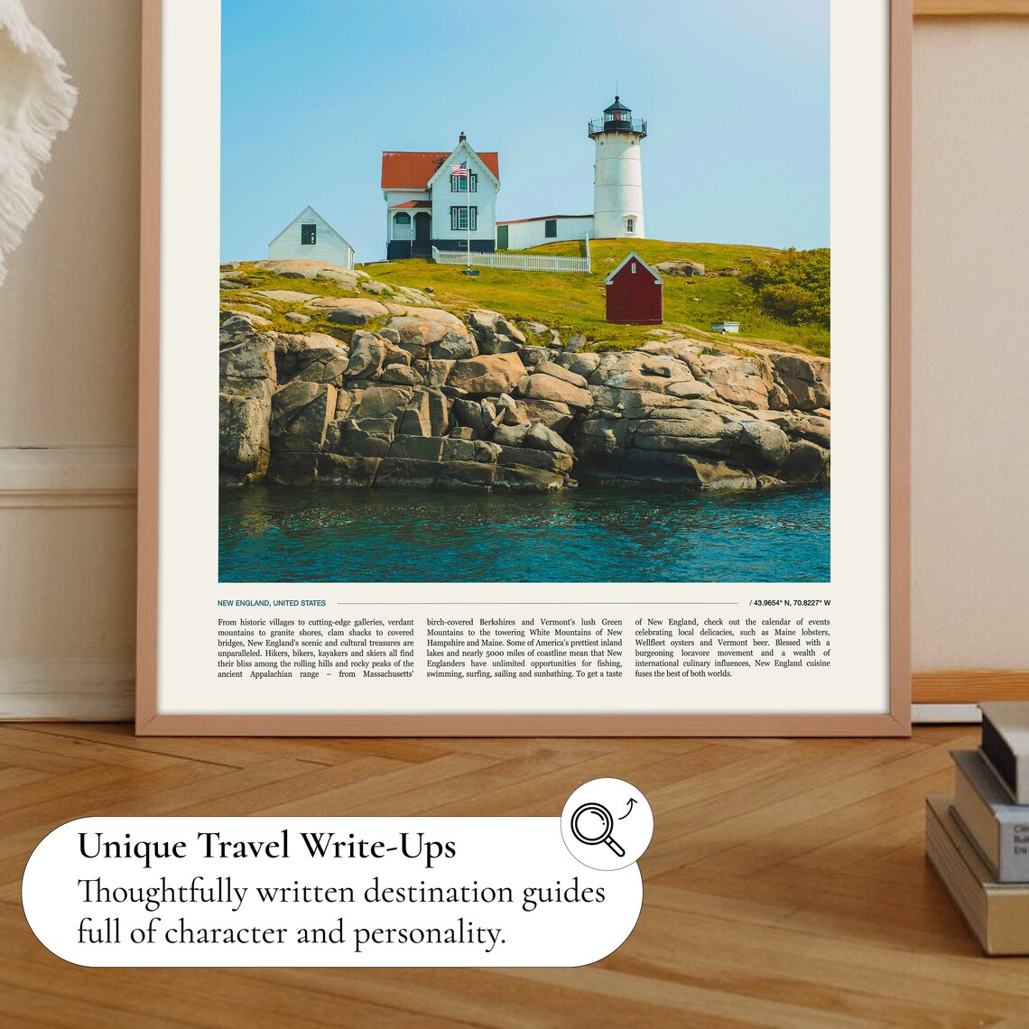 New England Travel Poster, Place-Name Wall Art - Image 2