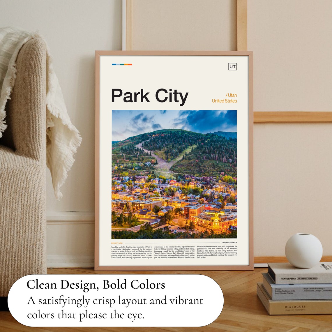 Park City Art Park City Print Park City Utah Utah Print Utah Poster Park City Poster Park City Travel Ski Poster Ski Wall Art - Image 3