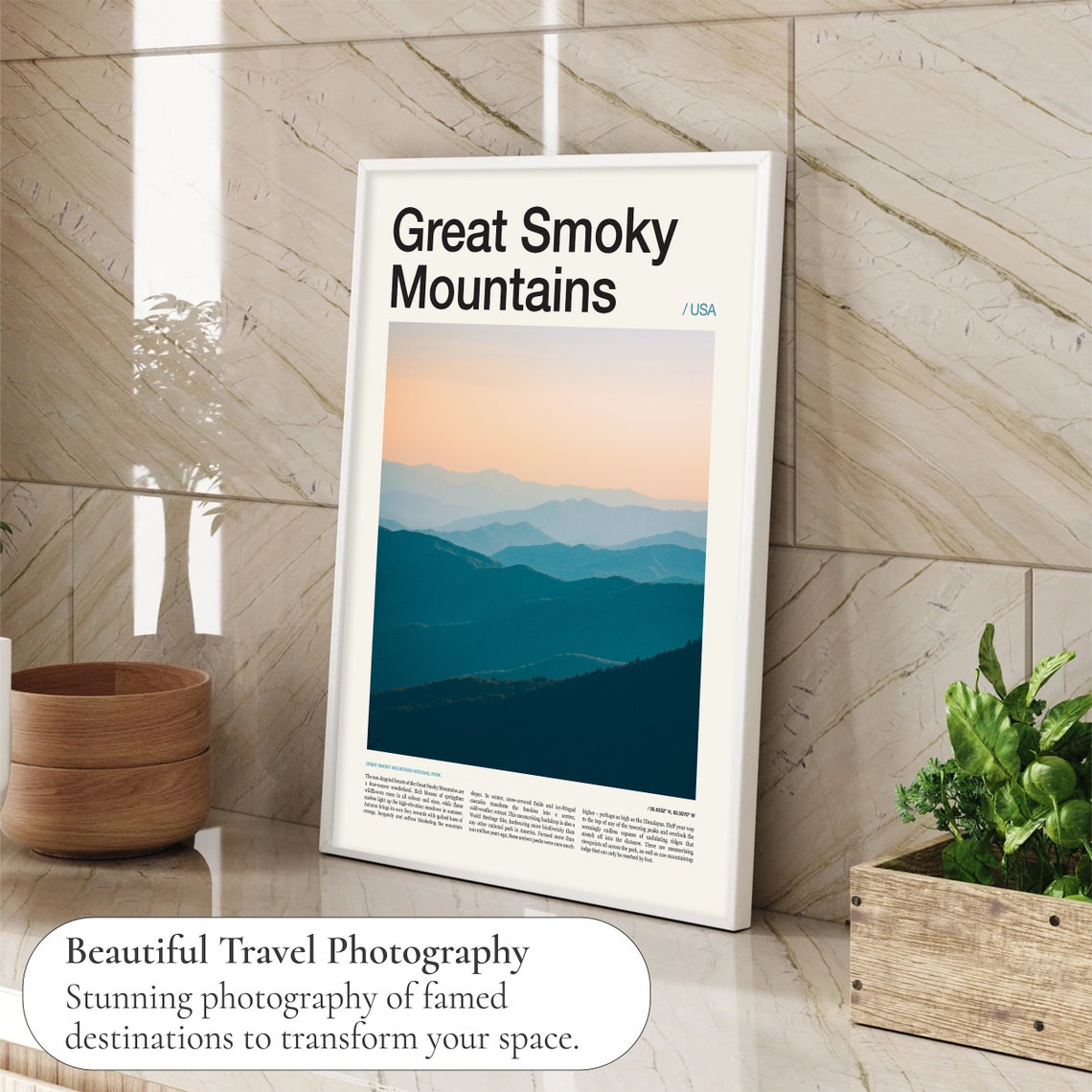 Great Smoky Mountains National Park Misty Ridges Sunset Poster - Image 4