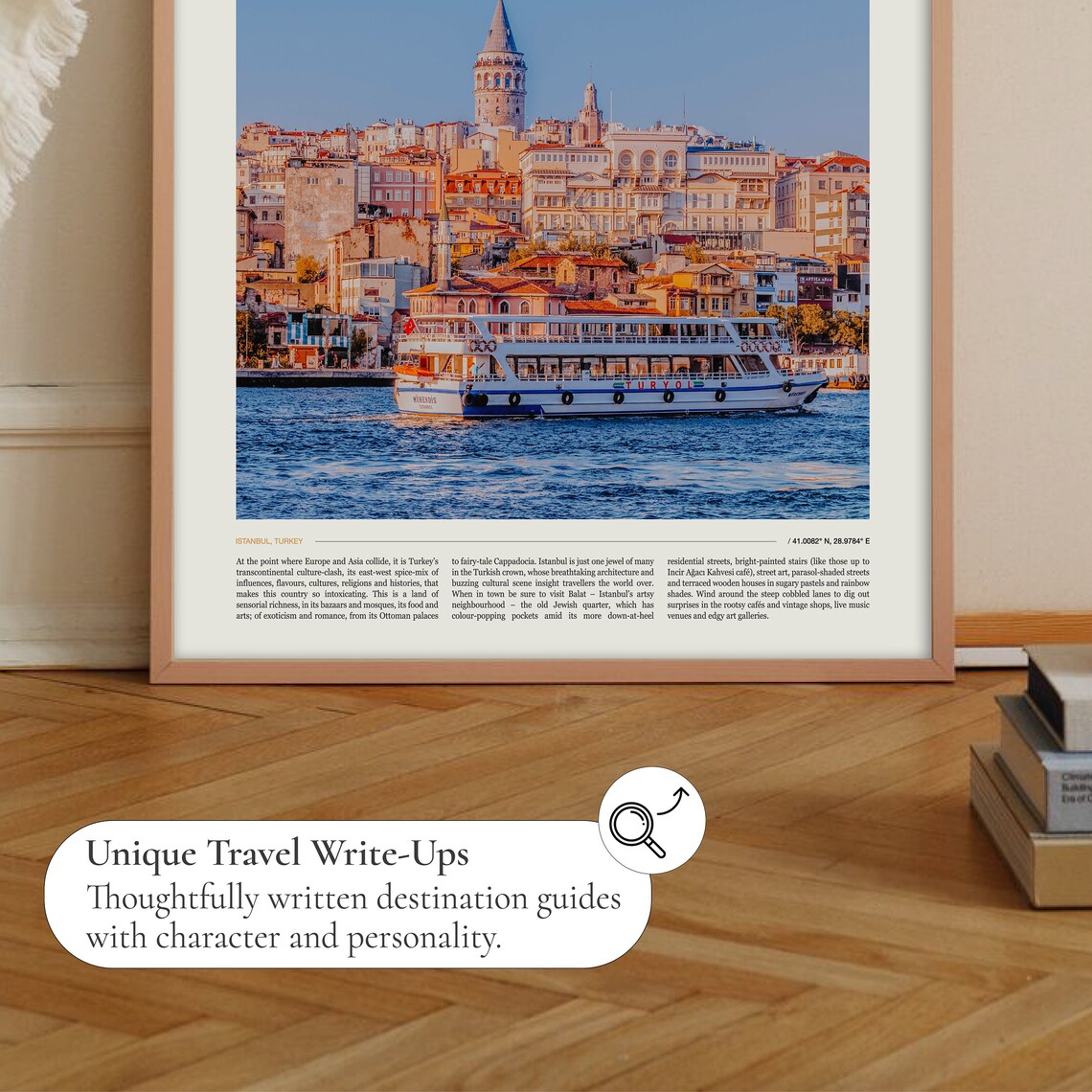Istanbul Turkey Galata Tower Bosphorus Ferry Photo Travel Poster Art - Image 2