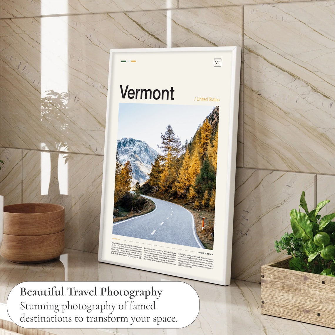 Vermont Print Vermont Art Vermont Poster Vermont Wall Art Vermont Landscape Vermont Travel Poster Vermont Photography Vermont Art Print - Image 4